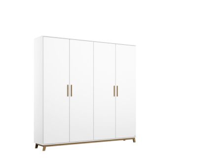 Kleerkast 181cm - decor - alpine wit/eik