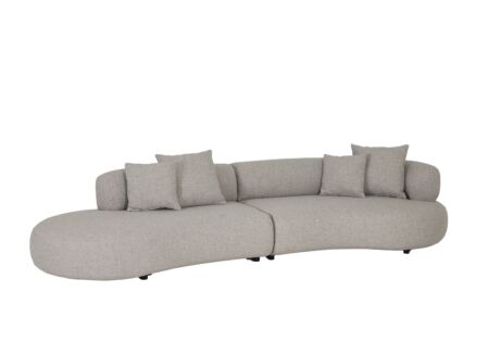 Canapé Raja 364x135cm - tissu - beige