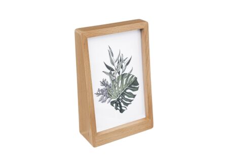 Fotokader Eris 15x10cm - beuk & glas - beige