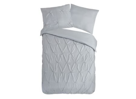 Dekbedovertrek Luxe 200x220cm - microvezel - zilver