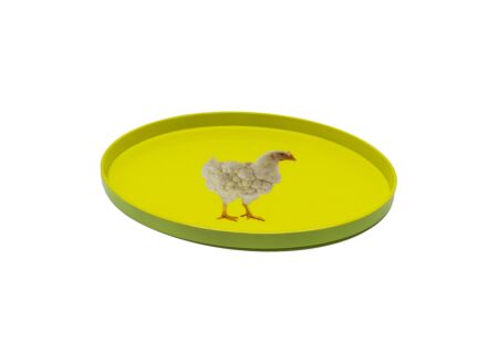 Plateau Poule 28x17cm - plastique - vert Plateau Poule 28x17cm - plastique - vert