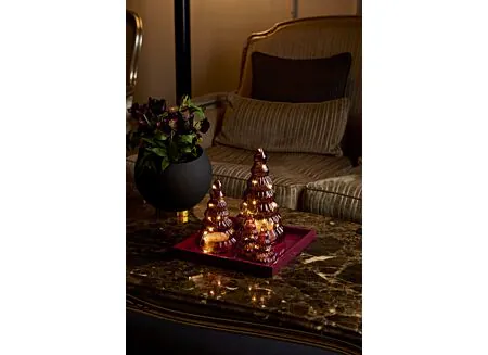 Sfeerfoto - Beeldje Kerstboom Lucy H9cm set van 2