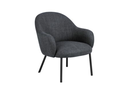 Fauteuil 70x75x75cm - stof - donkergrijs