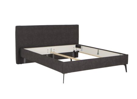 Bed Skagen 180x200cm gestoffeerd stof grijs python antraciet