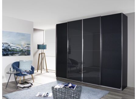 Schuifdeurkast 315cm - decor - metallic grijs/chroom