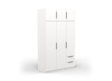 Kleerkast Ghost 119cm - decor - wit