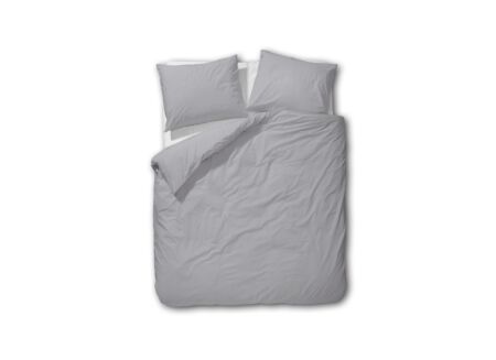 Dekbedovertrek 140x200/220cm - percale katoen - lichtgrijs