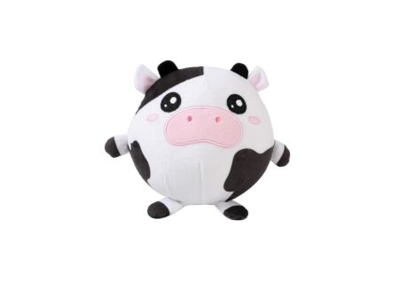 Kussen Squishy Cow Ø13cm - stof - zwart/wit