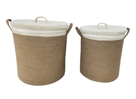 Opbergmand Vergara set van 2 - jute - naturel