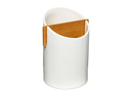 Spatelpot H17,5cm - keramiek - wit