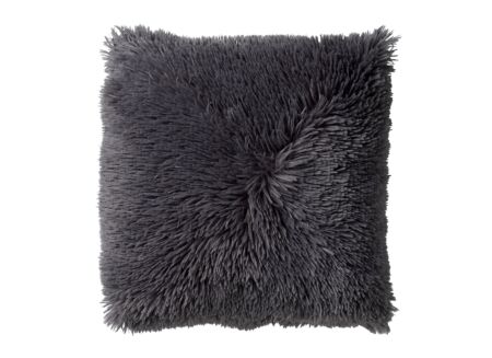 Kussen Fluffy 60x60cm - stof - charcoal grey