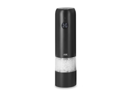 Moulin poivre et sel H14cm - acier - anthracite électrique et rechargeable