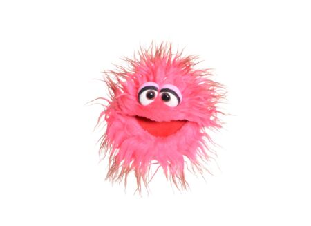 Handpop Knups H20cm - polyester - roze