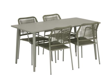 Tuinset Phi 150x80cm met 4 tuinstoelen Phi