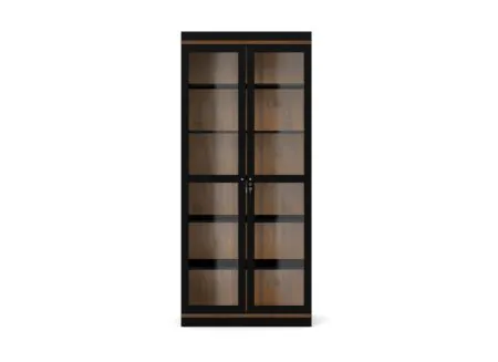Vitrine Roomers 89cm - décor - noir/noix