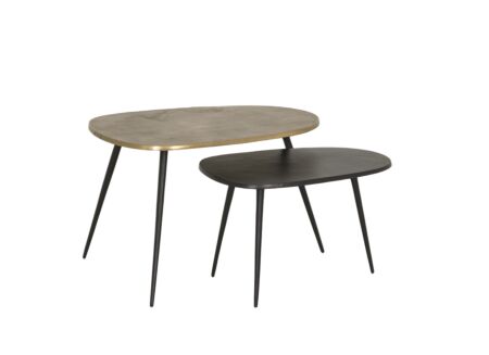 Salontafel Victor ovaal goud zwart