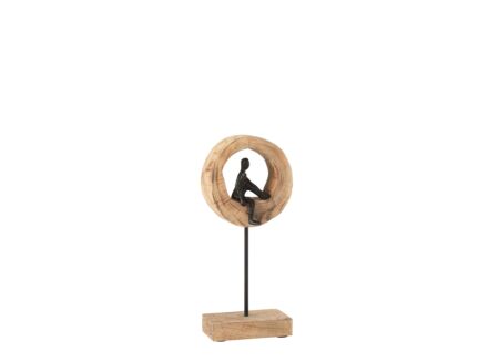 Figuur Denker op een ring H38cm