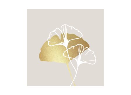 Serviette Golden Gingko 33x33cm taupe 20 stuks