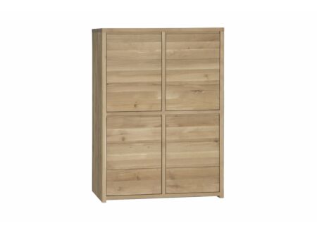 Barkast Amarillo  125cm - eik massief/decor - naturel