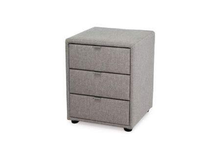 Nachtkastje Lore 42,5x45x53cm - stof - grijs