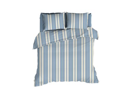 Dekbedovertrek Nendaz 260x200/220cm - flanel - blauw