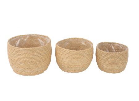 Opbergmand Lanao set van 3 - zeegras - naturel