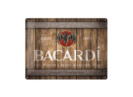 Plakkaat Bacardi 40x30cm - metaal - multicolor