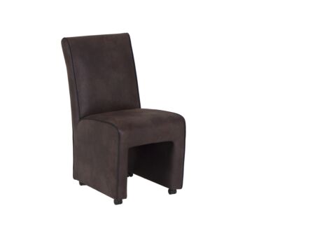Stoel Rancho 52x59x88cm - microvezel - donkerbruin