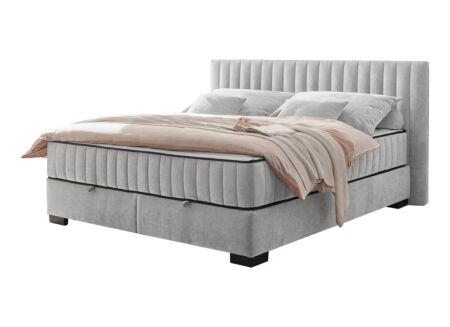 Bedbox Nagol C 180x200cm - stof - silver met opbergruimte
