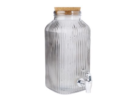 Drankdispenser Raya 3,35L - glas - grijs