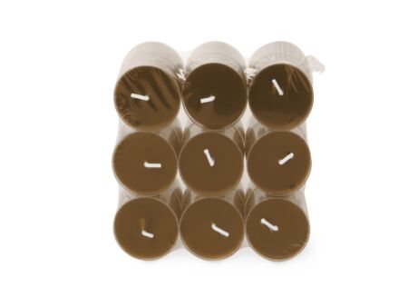 Theelichtjes Clearlight Warm Wonder 4,5u bruin, 18 stuks