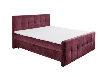 Bedbox Valetta 180x200cm met opbergruimte stof bordeaux