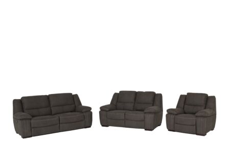 Zetel Elle 3+2+1-zit - stof - bruin met relax