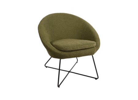 Fauteuil Juice 70x69x73,50cm - bouclé - groen