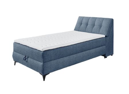 Bedbox Atlantis 120x200cm met opbergruimte stof blauw