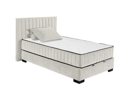 Bedbox Nagol C 120x200cm - stof - sand met opbergruimte