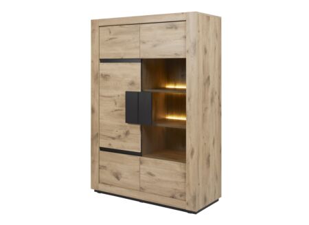 Vitrinekast Sanmarino 120cm - melamine - canyon oak