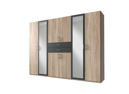 Kleerkast Diver 270cm - decor - sonoma eik/grafiet
