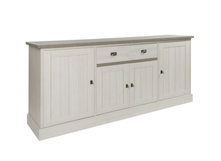 Dressoir 215cm - meubelplaat - lariks & bruine eik