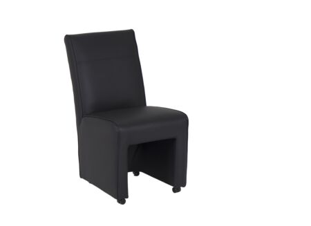 Stoel Omega  50x57x95cm - lederlook - zwart