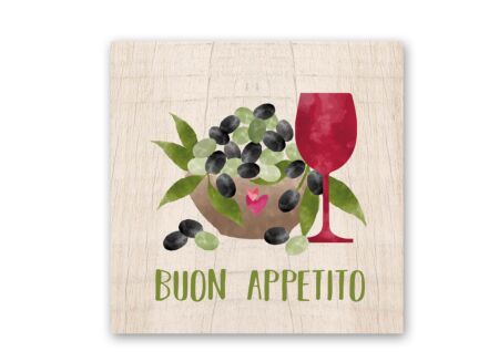 Serviette Buon Appetito 33x33cm multicolor 20 stuks