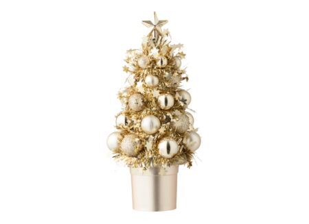 Kerstboom H20,5cm - kunststof - champagne
