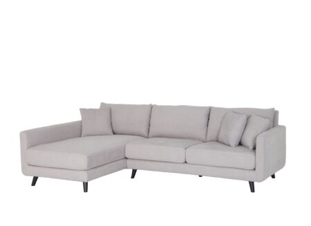 Hoeksalon Pretorio 264x167cm - stof - grijs