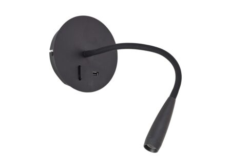 Wandlamp Jutta zand zwart 1x2,8W