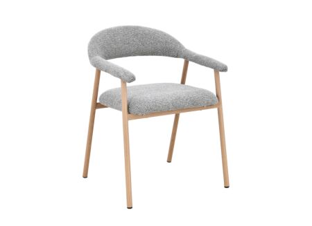 Stoel Alia 58x59x76cm - stof - grijs