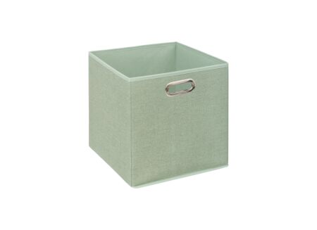 Opbergbox 31x31cm - stof - saliegroen