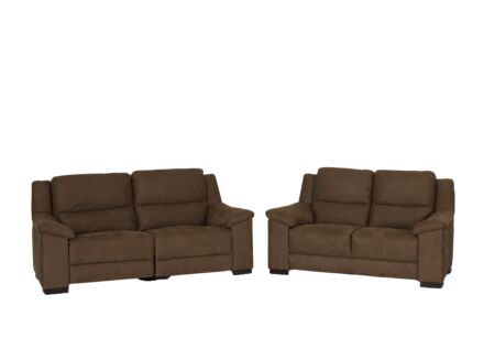Zetel Berry 2,5+2-zit - stof - cognac