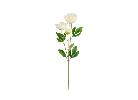 Kunstbloem Pioen H67cm - kunststof - crème