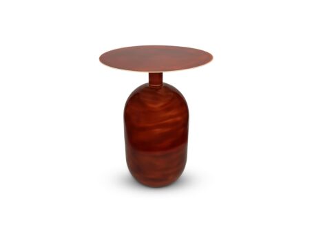 Bijzettafel Mio Ø40xH52cm - metaal - red clay