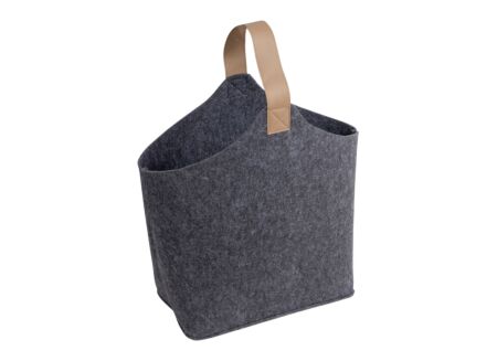 Opbergmand 40x25x5cm - vilt - donkergrijs